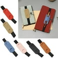 thumbnail image 2 of BELOWSYALER Pen Pouches Elastic Band Pen Holder PU Leather Pen Sleeve Pencil Holder for Notebook Journal Planners Binders and Books, 2 of 8