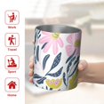 thumbnail image 5 of Floral 12oz Stainless Steel Coffee Mug – Double-Wall Insulated Cup with Spill-Resistant Lid, 360° Full-Print Design, Keeps Drinks Hot & Cold for Home, Office, Travel,Thanksgiving,Christmas, Spring, 5 of 5