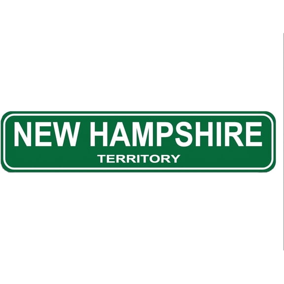New Hampshire Territory Street Sign, Quality Metal Sign, New Hampshire Territory Sign Novelty Sign for Farm House Garage Wall Decor Tin Sign 16 x 4 Inch