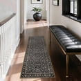 thumbnail image 5 of Washable Kitchen Runner Rug 2x5 ft, Non-Slip Soft Low Profile Kitchen Runner Rug with PVC Backing, Farmhouse Vintage Distressed Floral Oriental Rug for Kitchen Sink, Hallway & Laundry Room, 5 of 6
