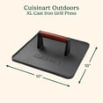 thumbnail image 2 of Cuisinart - Prensa para Parrilla de Hierro Fundido, 10 x 10 Pulgadas, Resistente Antiadherente para Hamburguesas con Mango de Madera, Accesorio Perfecto para Parrilla, paninis y barbacoas, 2 of 5