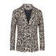 thumbnail image 5 of BLAZER DE FIESTA PARA HOMBRES INSPIRE CHIC IMPRESIÓN DE ANIMAL SOLAPA CON MUESCA CHAQUETA LIGERA 2XL BEIGE MARRÓN, 5 of 6