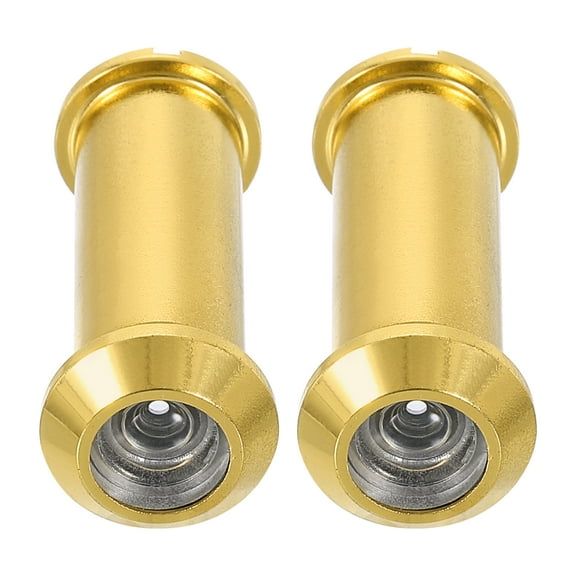 Uxcell 1/2" 2 Pcs Door Viewer Peephole Copper Privacy Door Viewer for Security Home Gold