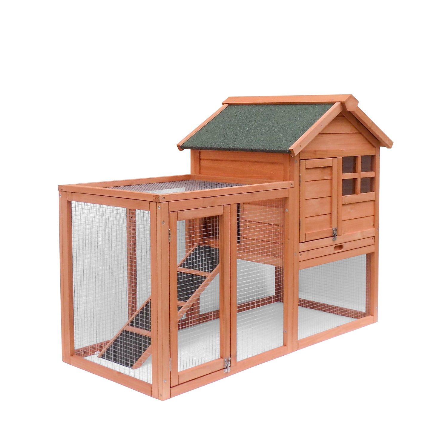 streakboard 48'' Chicken Coop Wooden Hen House Rabbit Hutch Outdoor Backyard Poultry Cage