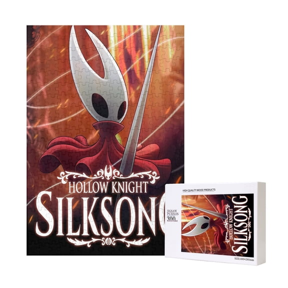 Hollow Game Kni-ght Silksong 300 Piece Jigsaw Puzzle Picture Puzzle Glossy Sturdy Pieces Puzzle Adults Game Gifts