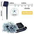 thumbnail image 2 of Guirnalda de luces solares con forma de flor de Dinheiro, decoración de luces de hadas impermeables para exteriores, 2 of 6
