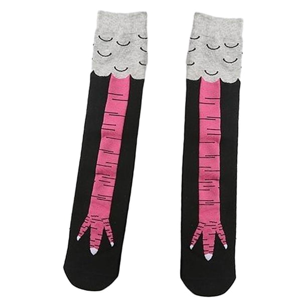 Calcetines Largos de Moda Yuyangstore Calcetines con Patas de Pollo para Adultos 55cm