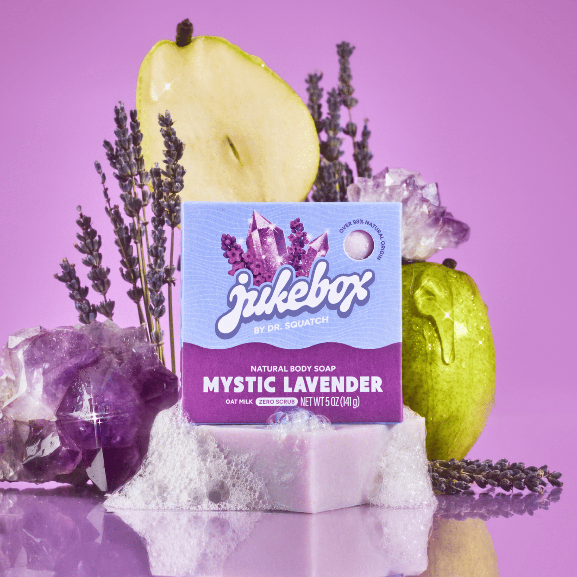 Jukebox Womens Bar Soap, Natural Bar Soap for Women, Mystic Lavender, 5 Oz
