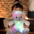 thumbnail image 5 of Colorful LED Light Up Teddy Bear, Rainbow Glowing Plush Toy with Ribbon, Soft Stuffed Animal for Kids' Gifts & Bedroom Decor, 5 of 7