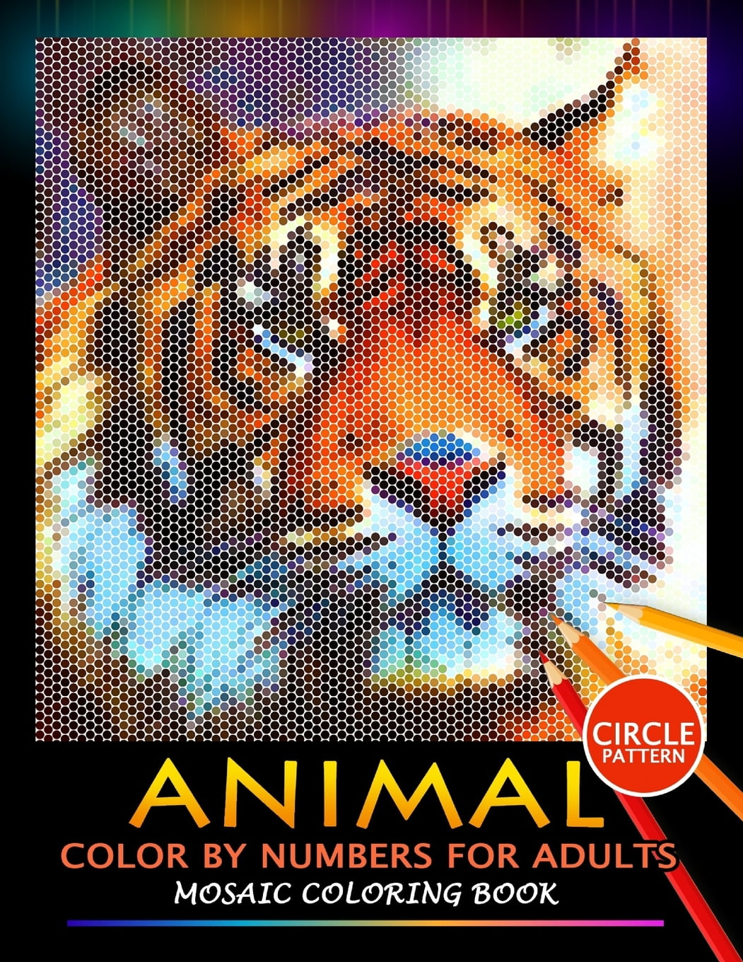 Animal Color by Numbers for Adults  Mosaic Coloring Book Stress Relieving  Design Puzzle Quest Paperback