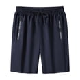 thumbnail image 5 of EOYWHK Running Shorts Men with Pockets Elastic Waist Beach Jogging Shorts Men Soft Lightweight Breathable Hiking Shorts for Men Blue, Size M, 5 of 5