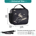 thumbnail image 4 of Wobogo Whale Riding Astronaut Pattern Lunch Bag Insulated Portable Cooler Tote Bag for for Adults Kids Work Office School Picnic Beach, 4 of 7
