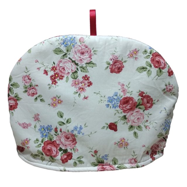 Funda para tetera Chicmine, cómoda funda vintage de tela con estampado floral para tetera