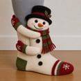 thumbnail image 6 of 3D Hugging Christmas Socks, Cute Knit Holiday Socks, Soft Stretchy Adult Winter Socks, Cozy Hand Crocheted Novelty Socks for Holiday Party Home Wear, 6 of 6
