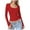 Red, variant on VEKDONE Womens Long Sleeve Shirts Solid Color Square Neck Tunic Tops Stretch Slim Fit Basic Base Layer Crop Tops Fall Outfits Fashion Clothes