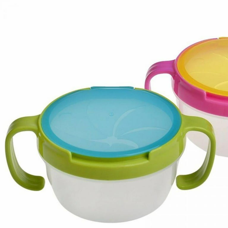Toddler Snack Cups Non-bpa Silicone Cups Collapsible Toddler Cups Spill  Proof Snack Catcher With Lid Food Storage Kids Snack Pot Container 
