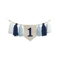 thumbnail image 4 of Banner de silla alta del primer cumpleaños, decoración de la fiesta de cumpleaños de la primera banner de madera de la bandeja del primer cumpleaños Azul, 4 of 8
