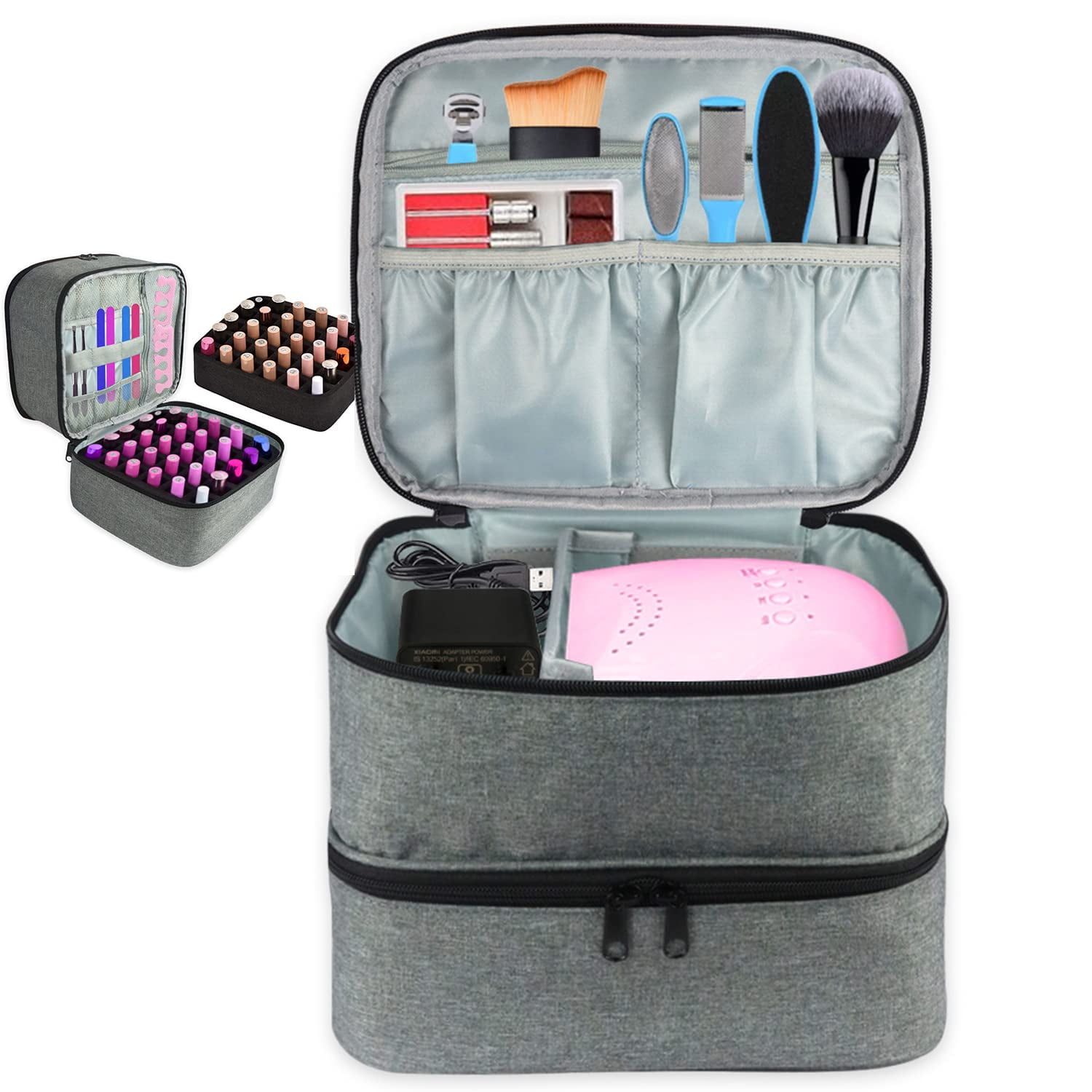 Portable Nail Organizers and Storage for Nail Tech, Water Resistant