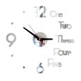 thumbnail image 2 of Agiferg DIY Wall Clock 3D Mirror Surface Sticker Home Office Decor Clock, 2 of 5