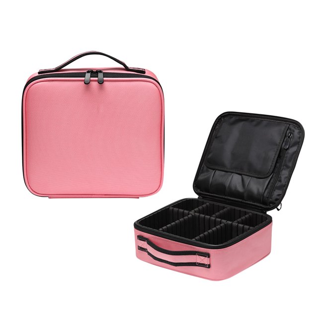 WREESH Professional Travel Storage Partition Cosmetic Bag Multifunctional Portable Portable Cosmetic Case Custom Small Double Layer Toiletry Bag
