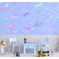 thumbnail image 5 of CHAO pegatinas de pared con diseño de unicornio degradado, pegatinas murales para dormitorio, sala de estar, pared de TV, 5 of 5