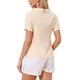 thumbnail image 3 of INSPIRAR CHIC Blusas de Cuello Redondo de Manga Corta de los Años 50 para Mujeres M Amarillo Claro, 3 of 6