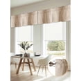 thumbnail image 6 of 2 Panels Khaki Ombre Valance for Windows, Farmhouse Beige Gradient Modern Art Light Filtering Kitchen Curtains, Rod Pocket Window Treatment Curtain Valances for Living Room Bedroom, 54"x18", 6 of 9