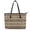 Brown Geometric Print, variant on POLERO Christmas tree Purse Tote Bags, PU Leather Saddle Handbag for Travel, Large Capacity Waterproof Top Handle Satchel Bag