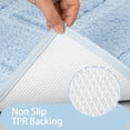 thumbnail image 3 of Bathroom Rug 24x48 Inch Soft Absorbent Microfiber Bathroom Runner Rug, Washable Bath Runners Rugs for Bathrooms Non Slip Bath Rugs for Shower Tub,Light Blue, 3 of 7