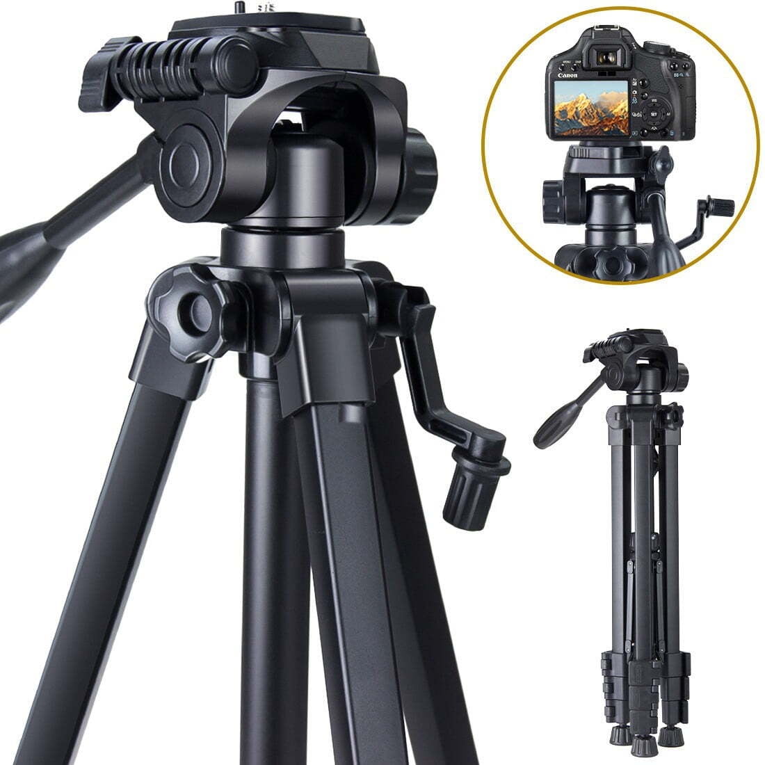 Usmallbee Camera Tripod 67 inch, Tripod for Camera 11LB Maximum Load Capacity, Travel Camera Tripod Stand with Carry Bag