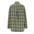 thumbnail image 6 of BLVB Plaid Shirts for Women Plaid Button Down Shirts Oversized Long Sleeve Casual Loose Blouse Top Jacket Fall Outfits, 6 of 7
