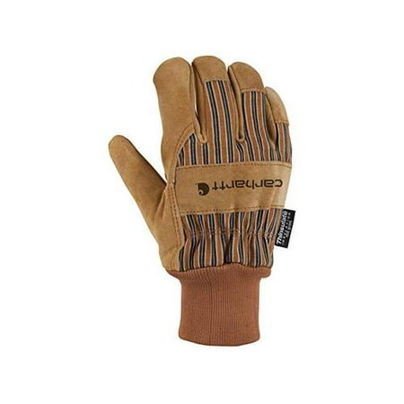 

Carhartt Men s Insulated Suede Work Glove with Knit Cuff Brown Size Large