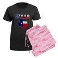 thumbnail image 5 of CafePress - Flag Map With Texas Women's Dark Pajamas - Women's Short Sleeve Print T-Shirt and Pants Dark Cotton Pajama Set, 5 of 7