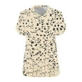 thumbnail image 5 of Blczomt Floral Womens Tops Plus Size Summer T Shirts Casual Short Sleeve Beige Blouses Women, 5 of 5