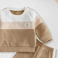 thumbnail image 6 of Enyan Toddler Baby Boy Fall Clothes Long Sleeve Solid Sweatshirt Top+Pants Set 2 Piece Infant Boys Winter Outfits（2-3 Years）, 6 of 6