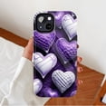 thumbnail image 2 of Purple Heart Textured iPhone Case, Romantic Design, Compatible with iPhone 11/12/13/14/15/16 (Pro Max/Plus), Perfect Valentine's Day Gift for Couples, 2 of 9