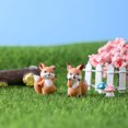 thumbnail image 5 of Zorro de resina, lindo animal pequeño, micropaisaje, suculenta, jardinería, bricolaje, escena, decoración, manualidades, pequeños adornos, decoración del hogar, 5 of 5