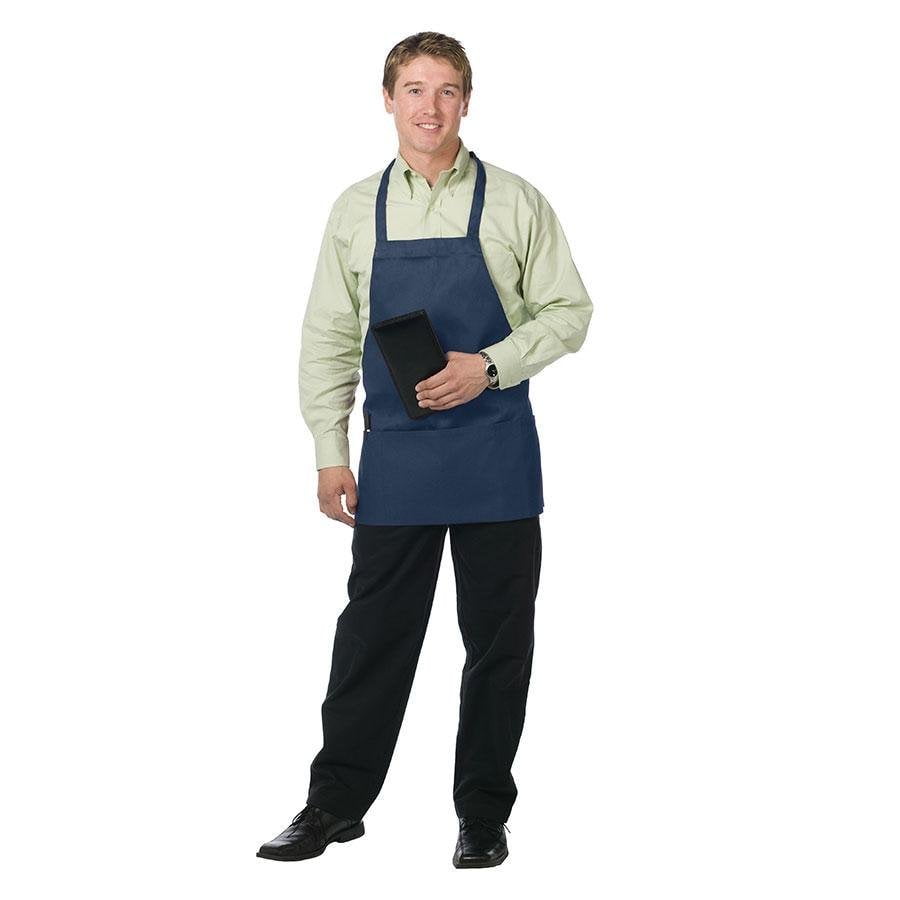 Three Pocket Bib Apron Doubles Over Into Waist,Catering 