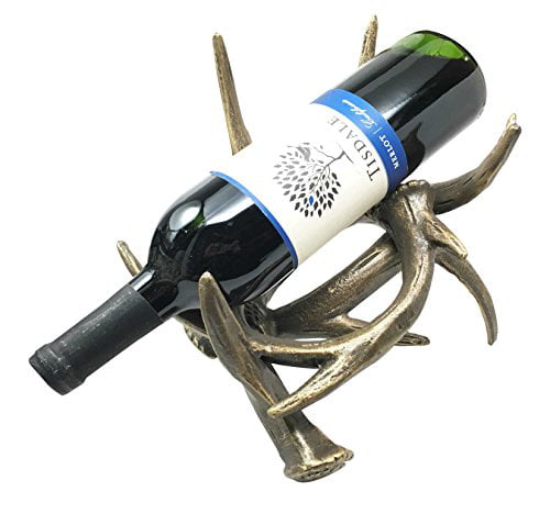 Zeckos Carved Wood Look Polyresin Dolphin Wine Bottle Holder 