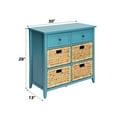 thumbnail image 2 of Teal Synthetic Wood Console Cabinet with Six Drawers / Ideal for Room Organization and Display, 2 of 3