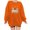 Orange, variant on Aoochasliy Womens Sweaters Pullover Clearance Winter Pullover Thanksgiving Print Loose Blouse Round Neck Tops hirt