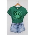 thumbnail image 2 of Checker Clover Smiley St Patrick PLUS Graphic Tee T-Shirt, 2 of 8
