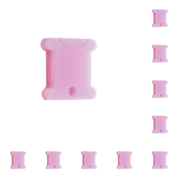 Naiovety Tablero de bobinado, bobinas de hilo, bobina de cable, puntada multicolor, bordado, almacenamiento DIY, suministros de costura, rosa, Rosa 10 piezas 10Conjunto