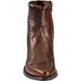 thumbnail image 4 of Abilene Men's Western Wingtip Zipper Boot Snip Toe Chocolate 12 D, 4 of 7