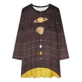 thumbnail image 2 of Solar System Retro Loose Dress Evening Dress Summer Dresses for Women Luxury Dress Long Sleeved Dress, 2 of 4