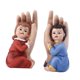 thumbnail image 4 of 2 piezas de 4.9 pulgadas Design retro Figura y niña Resina Resina Escultura Handalg Decoración, 4 of 9