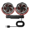 thumbnail image 2 of Fans That Blow Cold Air VibHome Clearance of savings! Wired Car Mounted Fan Practical For Car Interior Three-way Folding With Large Angle And Strong Wind Power, 2 of 7