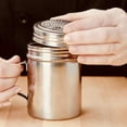 thumbnail image 3 of Aminojy Stainless Steel Dredge Shaker with Lid Shaker with Handle Large 10 Oz Flour Shaker Dust with Powdered Sugar, 3 of 4