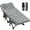 Black Gray Cot w/ 2 Sided Mattress, variant on ABORON Camping Cot, Folding Cot Bed for Adults, Lightweight Portable Heavy Duty Sleeping Cots with 2 Sided Mattress and Carry Bag
