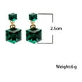 thumbnail image 5 of Lightweight Earrings Fashion Trend Dark Blue Crystal Color  Geometric Stud Earrings, 5 of 7